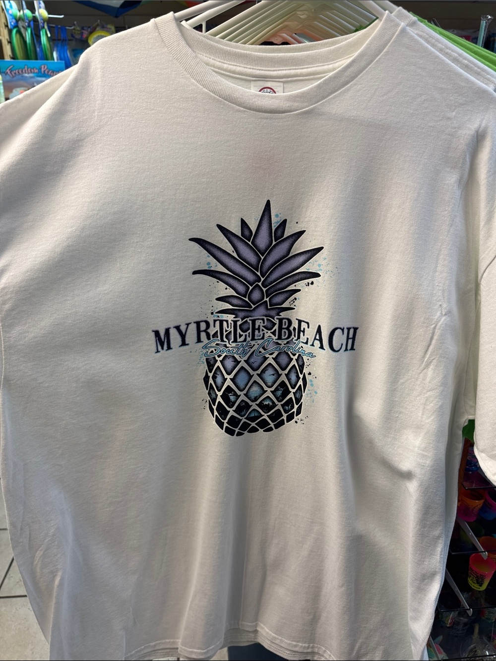 Myrtle Beach Pineapple Graphic T-Shirt - White